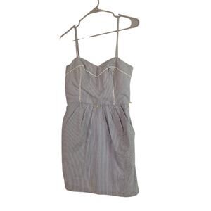 BCX women's Blue and white Poplin mini dress size 7